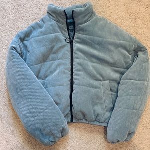 Corduroy puffer jacket